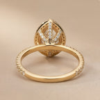 Hidden Halo Engagement Ring Close-Up View
