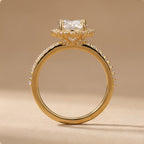 Ethical lab-grown pear diamond ring brilliant sparkle