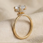 Ethically sourced oval diamond promise ring for her