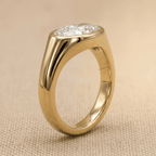 Vintage inspired moval diamond ring