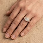Old mine lab diamond gold ring