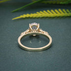 14K Rose Gold Oval Lab Grown Wedding Engagement Ring Set - JBR Jeweler