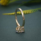 14K Rose Gold Oval Lab Grown Wedding Engagement Ring Set - JBR Jeweler