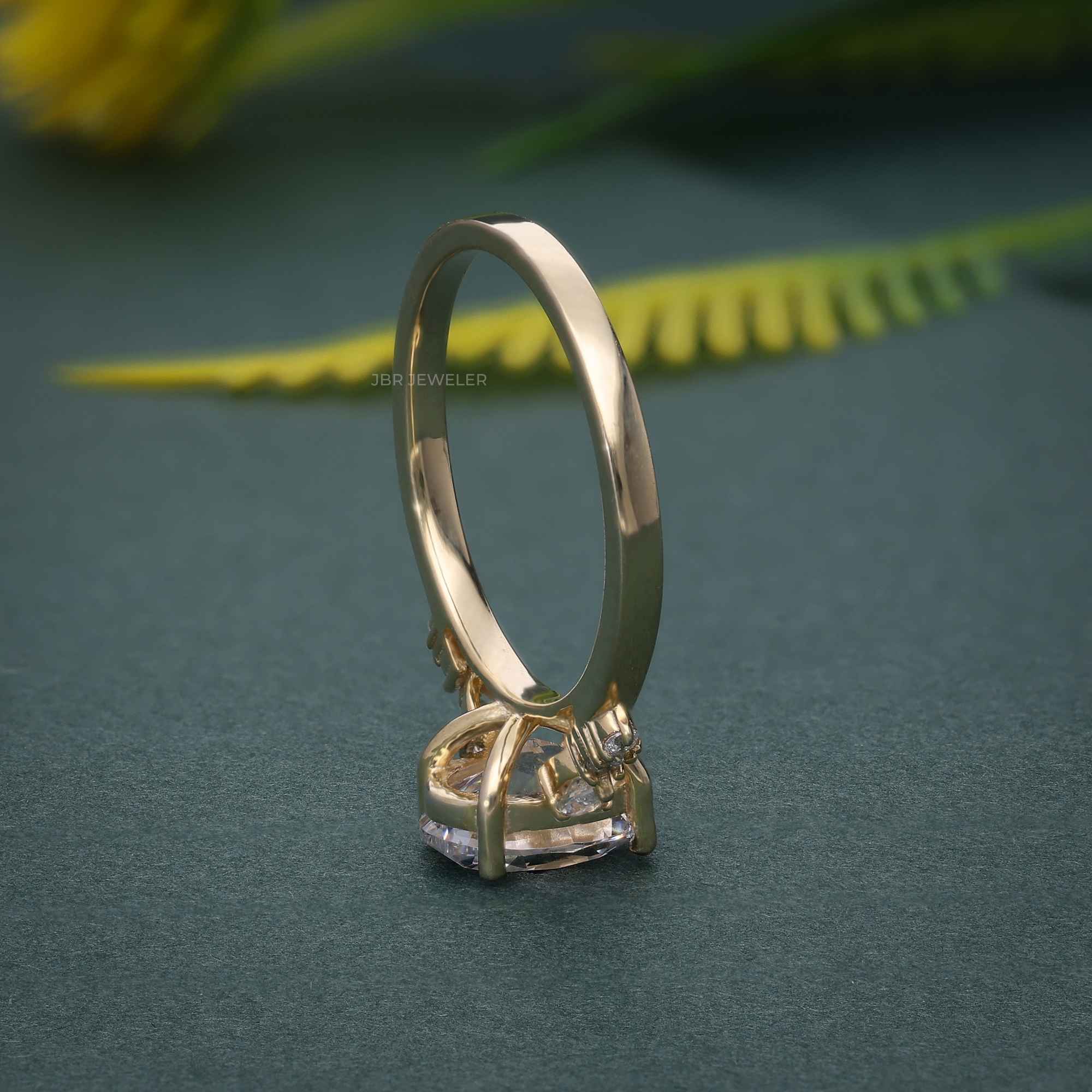 14K Rose Gold Oval Lab Grown Wedding Engagement Ring Set - JBR Jeweler