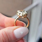 14 KT Gold Oval Cut 5.00 Ct Lab Grown Diamond Bezel Set Engagement Ring - JBR Jeweler