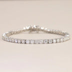 14k Gold 2mm Moissanite Diamond Tennis Necklace - JBR Jeweler