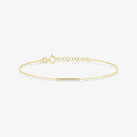 14k Gold Dainty Bar Bracelet - JBR Jeweler