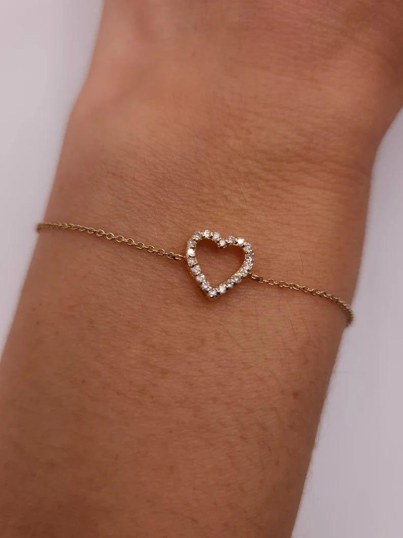 Delicate heart sale bracelet