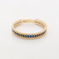14k Gold Sapphire Eternity Band Ring Beaded Sapphire Dainty Bridal Band for Women - JBR Jeweler