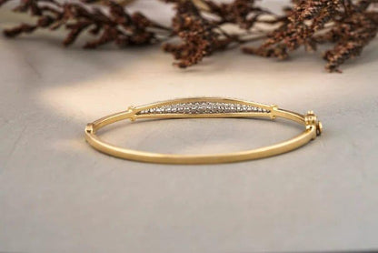 14k Gold Sleek Charming Diamond Bracelet - JBR Jeweler