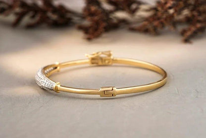 14k Gold Sleek Charming Diamond Bracelet - JBR Jeweler