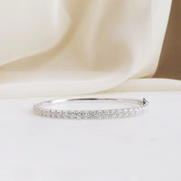 14k Gold Sparkling Diamond Bangle Bracelet - JBR Jeweler