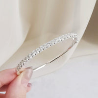 14k Gold Sparkling Diamond Bangle Bracelet - JBR Jeweler