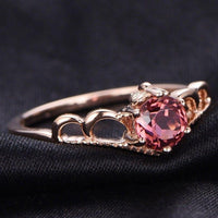 14K Pink Tourmaline Rose Gold Filigree Engagement Ring - JBR Jeweler