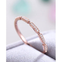 14k Rose Gold Diamond Antique Women Bridal Moissanite Wedding Band For Women - JBR Jeweler