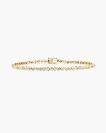 14k Solid Gold Classic Lab Grown Diamond Tennis Bracelet ( 3 Cents) - JBR Jeweler