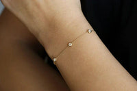 14k Solid Gold Dainty Yard Bracelet - JBR Jeweler