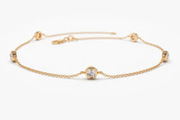 14k Solid Gold Dainty Yard Bracelet - JBR Jeweler