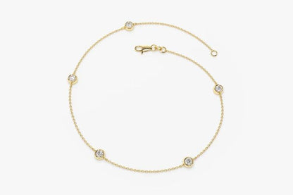 14k Solid Gold Dainty Yard Bracelet - JBR Jeweler