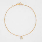 14k Solid Gold Heart Lab Grown-CVD Diamonds Dainty Bracelet - JBR Jeweler