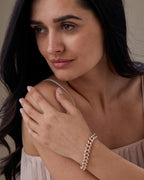 14k Solid Gold Lab Grown Diamond Silk Gold Cuban Link Bracelet - JBR Jeweler