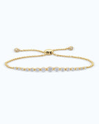 14k Solid Gold Lab Grown Diamond Tapering Diamond Bracelet - JBR Jeweler
