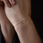 14k Solid Gold Lab Grown Diamonds Keeper Bracelet - JBR Jeweler