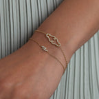 14k Solid Gold Lab Grown Scrolling Diamond Bracelet - JBR Jeweler