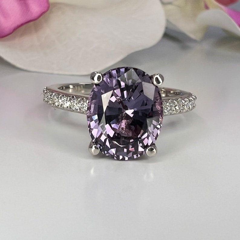 14K Solid Gold Oval Cut Alexandrite Engagement Ring For Gift - JBR Jeweler