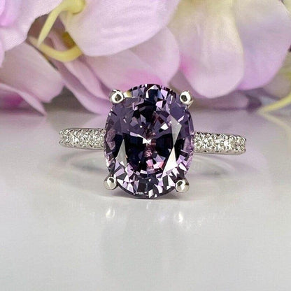 14K Solid Gold Oval Cut Alexandrite Engagement Ring For Gift - JBR Jeweler