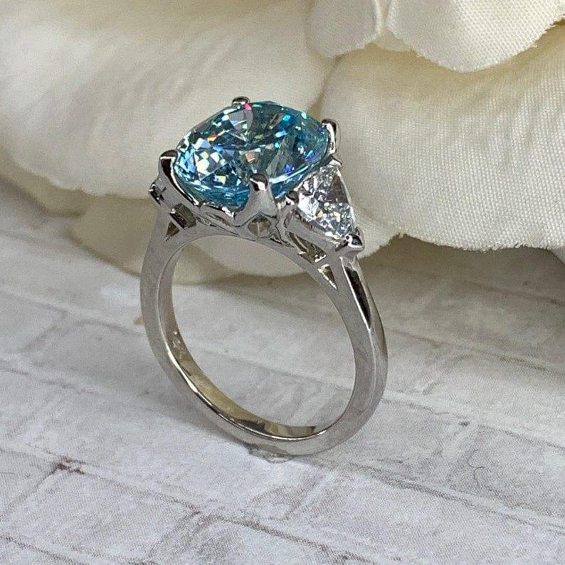 Aquamarine ring, March birthstone ring, Natural stone ring, Gold and Silver Natural Gemstone Ring, Blue Solitaire oval Ring, Brilliant outlet Cut