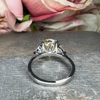 14K Solid Gold Oval Cut Yellow Topaz Double Prong Gemstone Ring - JBR Jeweler