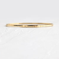 14k Solid Gold Round Shaped Lab Grown Tennis Wisp Bracelet - JBR Jeweler