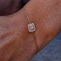 14k Solid Gold Square Lab Grown Diamonds Bracelet - JBR Jeweler