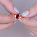 14K Solid Rose Gold Garnet Gemstone Engagement Dainty Ring Mothers Day For Gift - JBR Jeweler