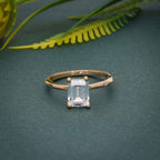 Squared edges Emerald Lab Grown Diamond Engagement Ring - JBR Jeweler