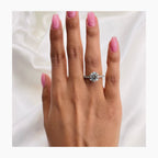 14k Gold 5.60 Caret Round Cut Lab Grown Diamond Engagement Ring 6 Prong Set Ring - JBR Jeweler