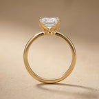 Ethical conflict-free princess cut diamond ring