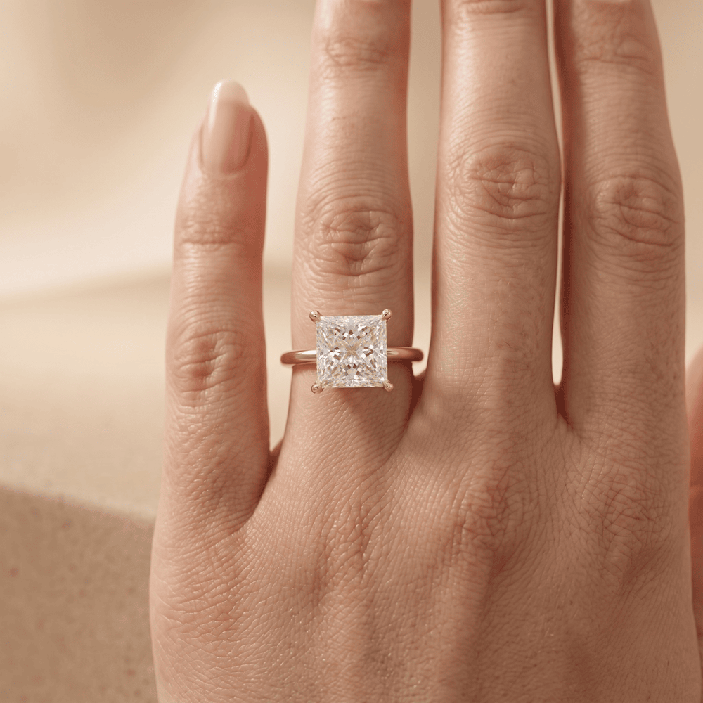 Princess betrothal ring styled for engagement proposal