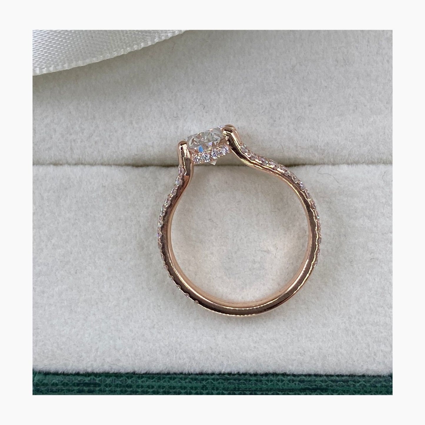 14k Rose Gold 2.55 Oval Cut Lab Diamond Split Shank Promise Engagement Ring