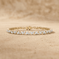 14k Round & Pear Cut Lab Grown Diamond Tennis Bracelet