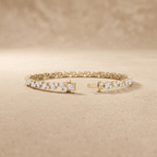 14k Round & Pear Cut Lab Grown Diamond Tennis Bracelet