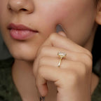 Classic Bezel Set Emerald Lab Grown Diamond Engagement Ring - JBR Jeweler