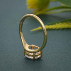 Curved Round Cut Lab Grown Diamond Engagement Ring - JBR Jeweler