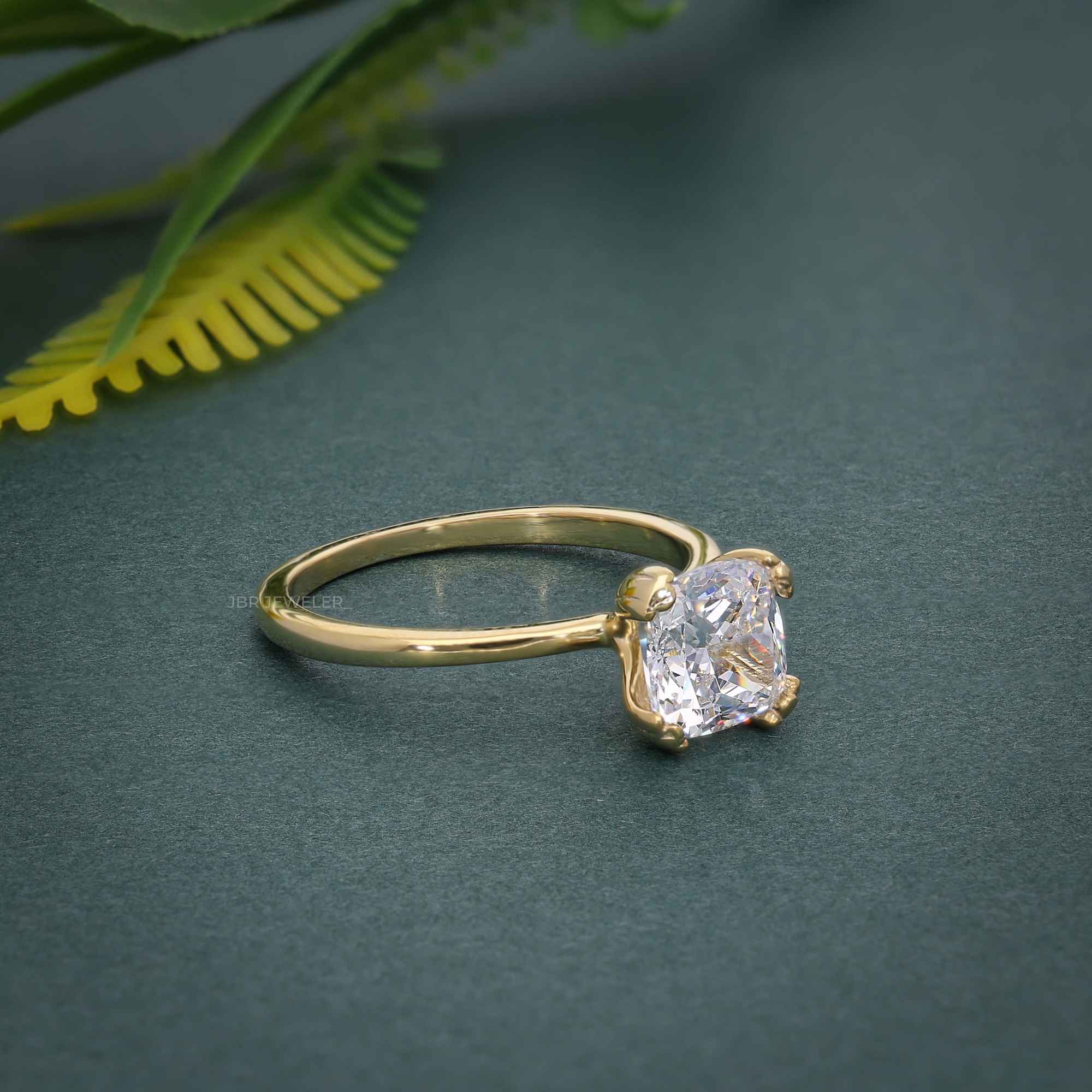 Triple Prong Cushion Cut Lab Grown Diamond Engagement Ring - JBR Jeweler