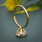 Triple Prong Oval Moissanite Solitaire Engagement Ring - JBR Jeweler