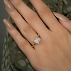 Art Deco Princess Cut Lab Grown Diamond Solitaire Ring - JBR Jeweler