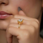Art Deco Princess Cut Lab Grown Diamond Solitaire Ring - JBR Jeweler