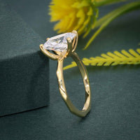 Squared edges Radiant Moissanite Diamond Solitaire Ring