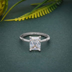 Squared edges Radiant Lab Grown Diamond Solitaire Ring - JBR Jeweler